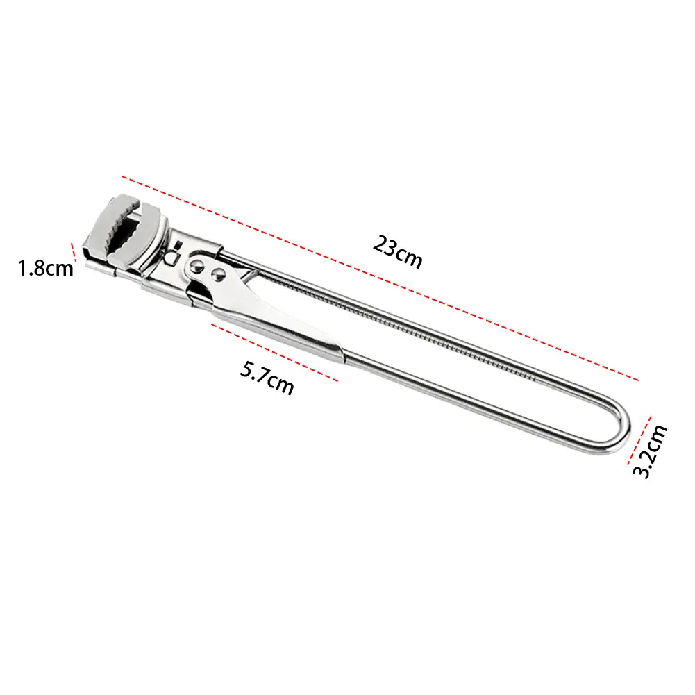 Adjustable Jar Opener Stainless Steel Can Opener Ergonomic Manual Lids Remover Non-slip Bottle Lid Opener for Seniors Weak Hands