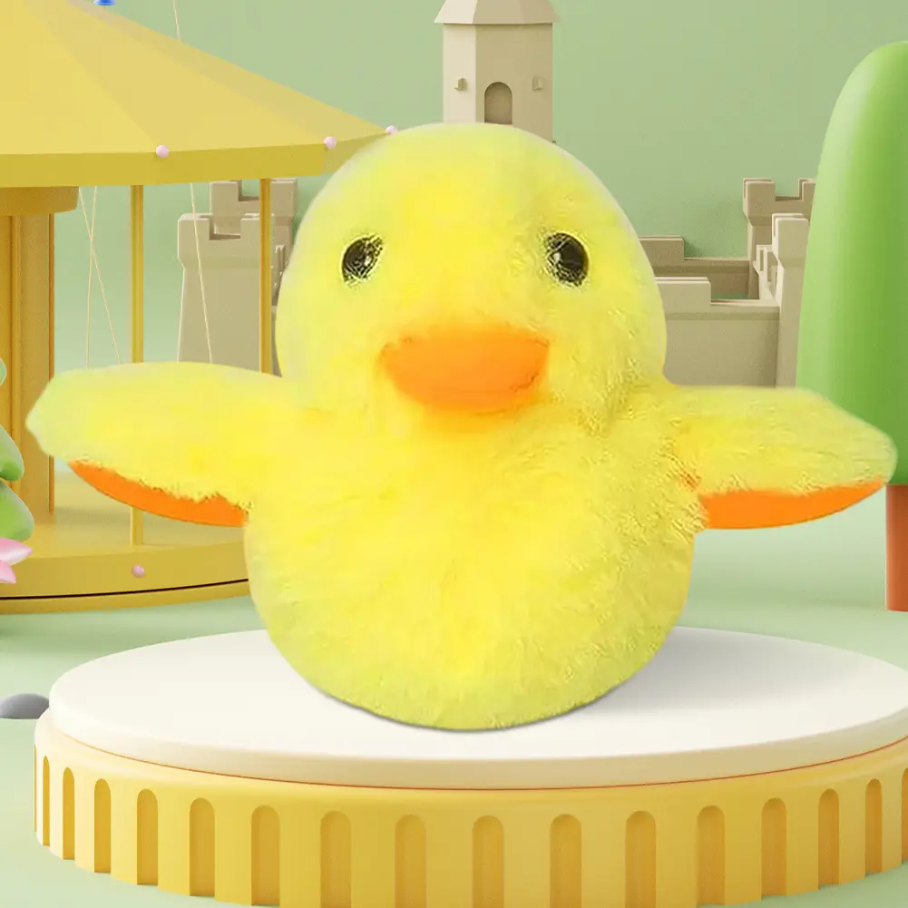 Flapping Duck Cat Toy Rechargeable Cat Exercise Plush Duck with Lifelike Quack Chirping Kitten Catnip Toy Cat Kicker Toys