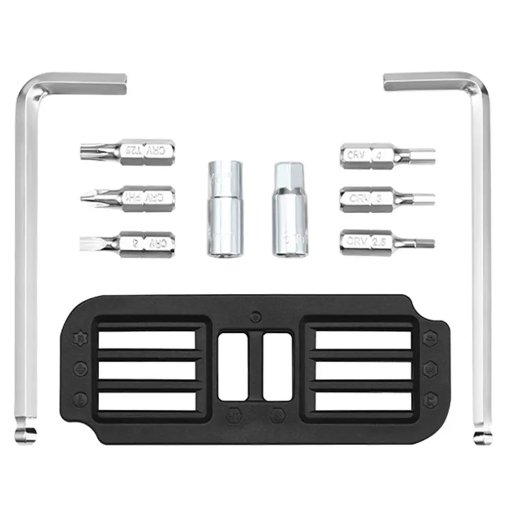 10-in-1 Bicycle Multi-Tool Steel Cycling Combination Maintenance Tools Portable Bike Maintenance Tool Bike Repair Tool Kit
