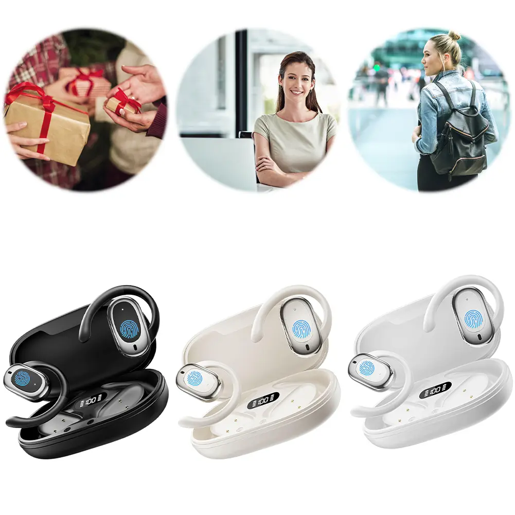 Bluetooth-Compatible TWS AI Translator Earbuds Noise Cancelling 3-in-1 Real-Time Translation Headphones for Professionals