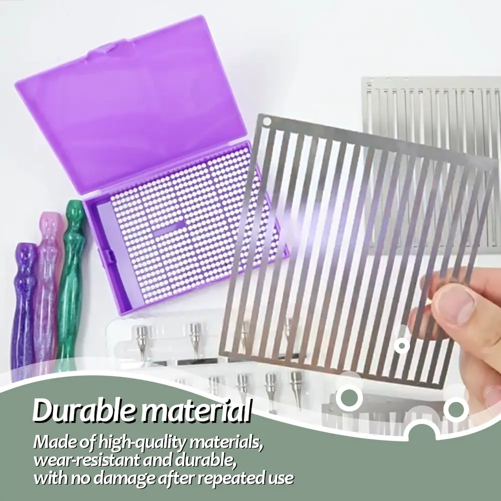 Diamond Art Ruler Precision Diamond Painting Tool Net Ruler Non-Slip Straight Drill Ruler DIY Craft Diamond Painting Accessories