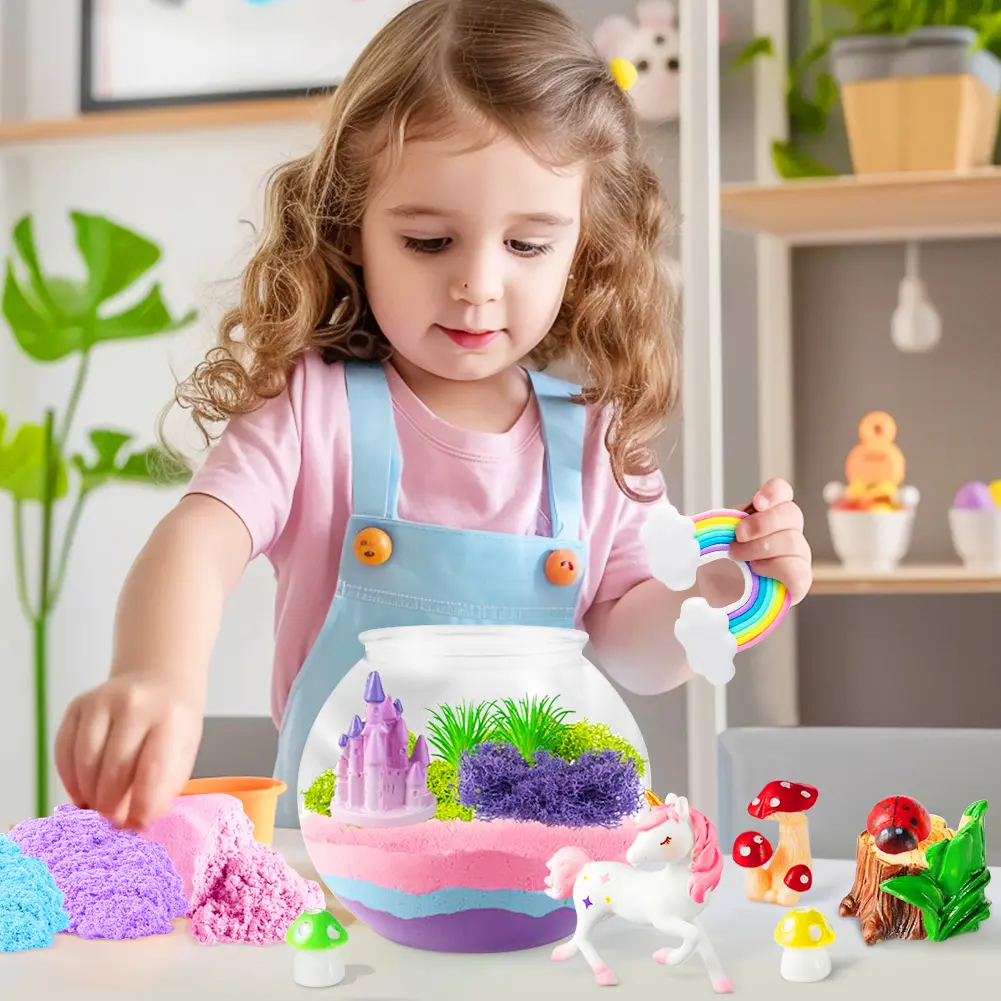 Light Up Terrarium Kit Science Learning Kit with Remote Control Creative Educational Toy Multi-Function DIY for Kids Ages 5-12