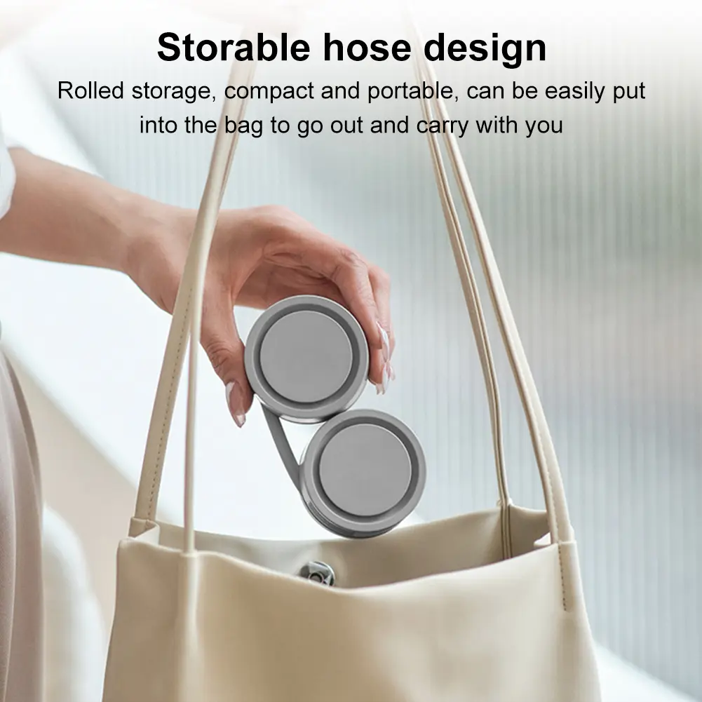 Portable Bladeless Rechargeable Neck Fan 3 Speeds Double Headed Necklace Fan Hands Free Necklace Fan for Indoor & Outdoor Travel