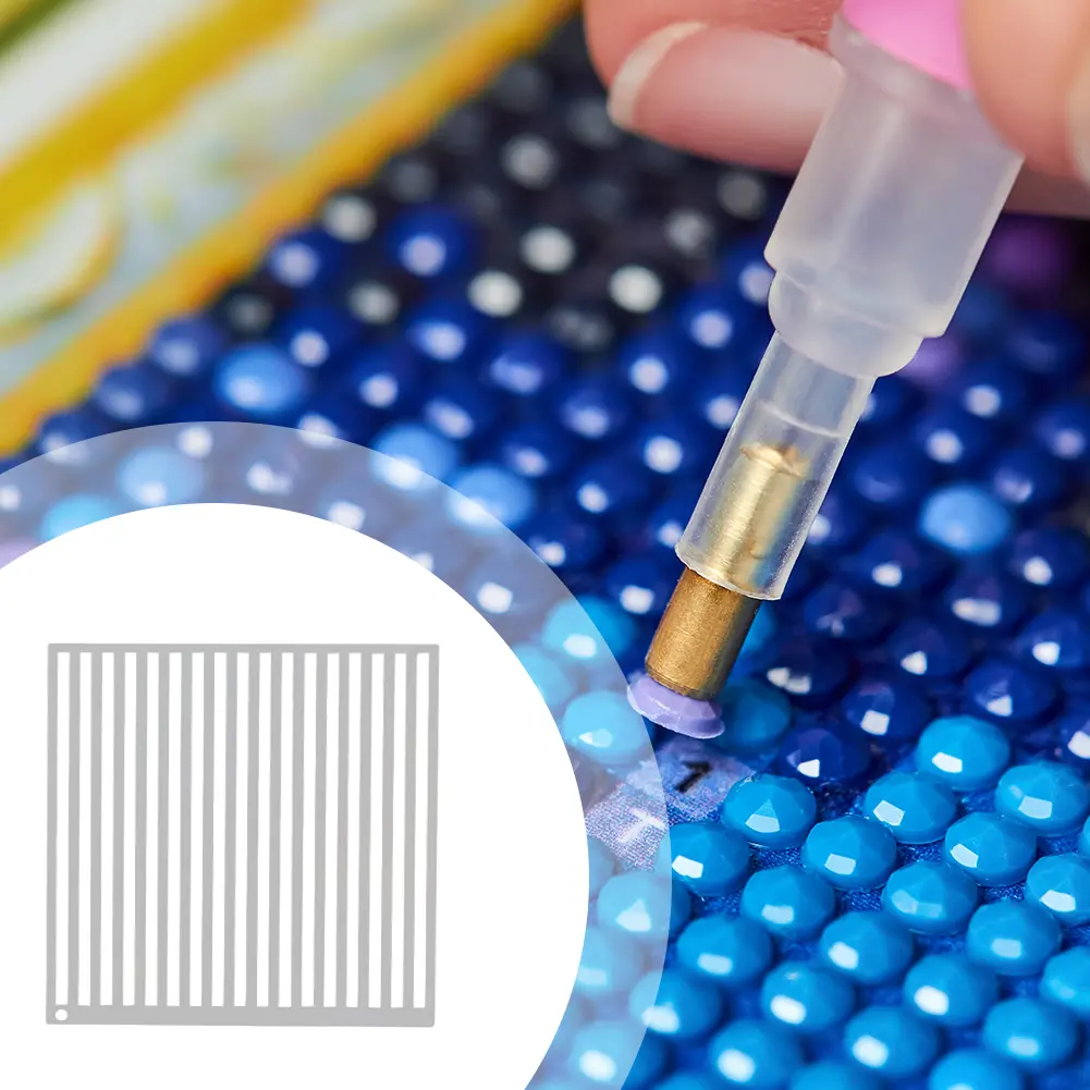 Diamond Art Ruler Precision Diamond Painting Tool Net Ruler Non-Slip Straight Drill Ruler DIY Craft Diamond Painting Accessories