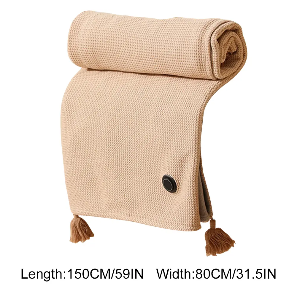 Wearable Heating Electric Blanket Shawl 3 Heating Levels Heated Shawl Portable Body Warmer Blanket for Home Office