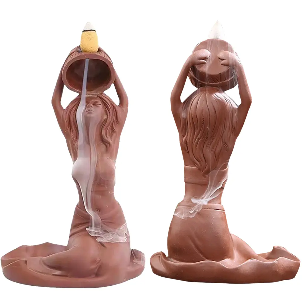 Backflow Incense Burner Waterfall Incense Holder Decorative Backflow Incense Holder Incense Stick Burner for Yoga