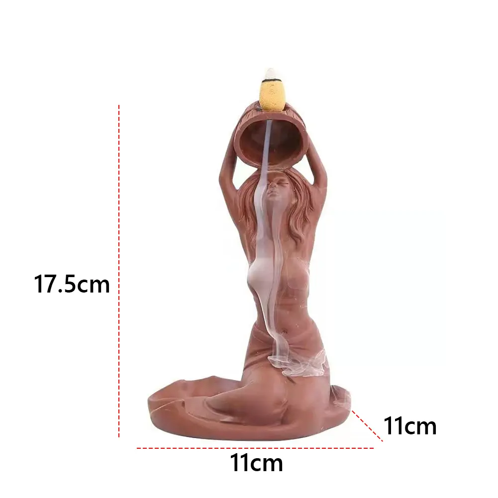 Backflow Incense Burner Waterfall Incense Holder Decorative Backflow Incense Holder Incense Stick Burner for Yoga