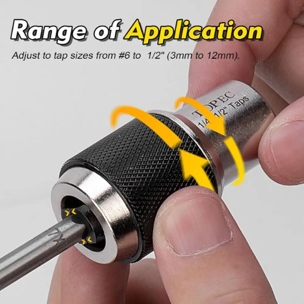 3Pcs Tap Sockets with 3/8 Socket Adapter Adjustable Tap Extractor Tool Tap Extractor Socket for Taps Reamers Screw Extractors