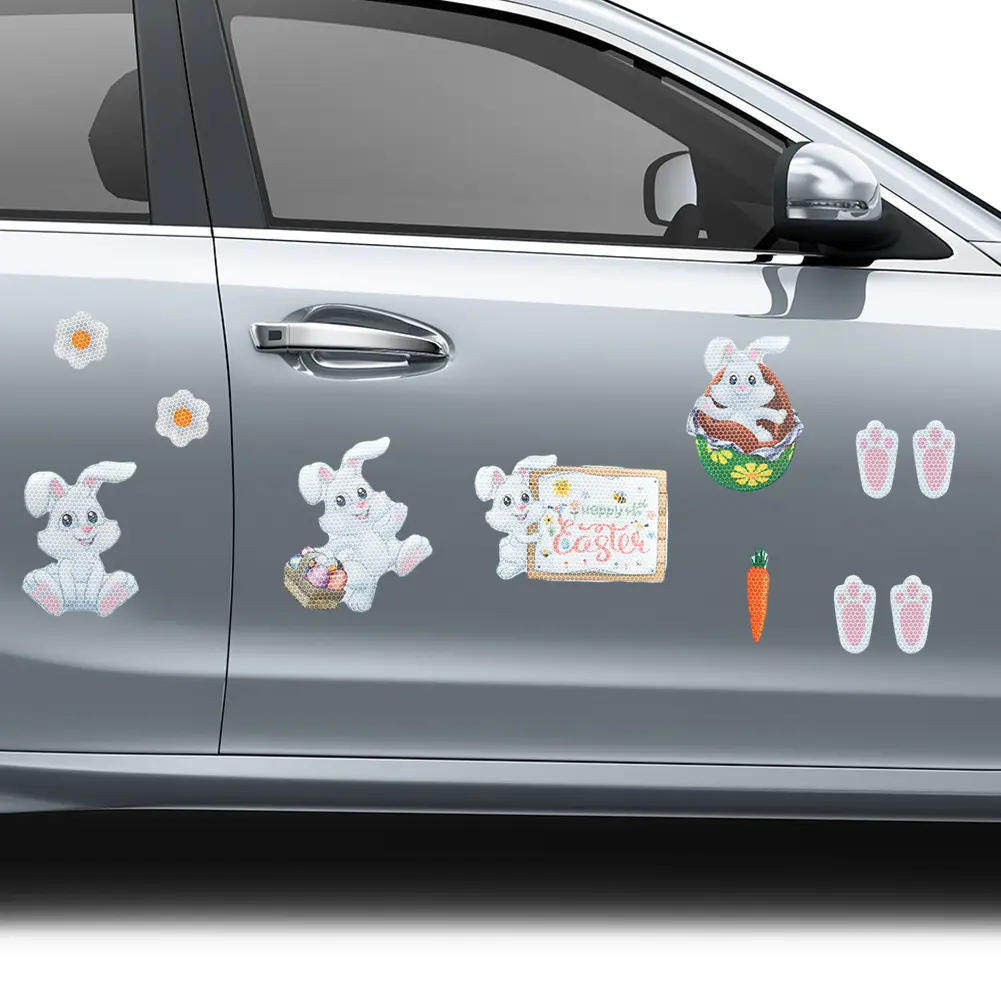 Fridge Stickers Creative Easter Bunny Egg Refrigerator Magnetic Stickers Cute Happy Easter Magnet for Festival Day Car Refrigera