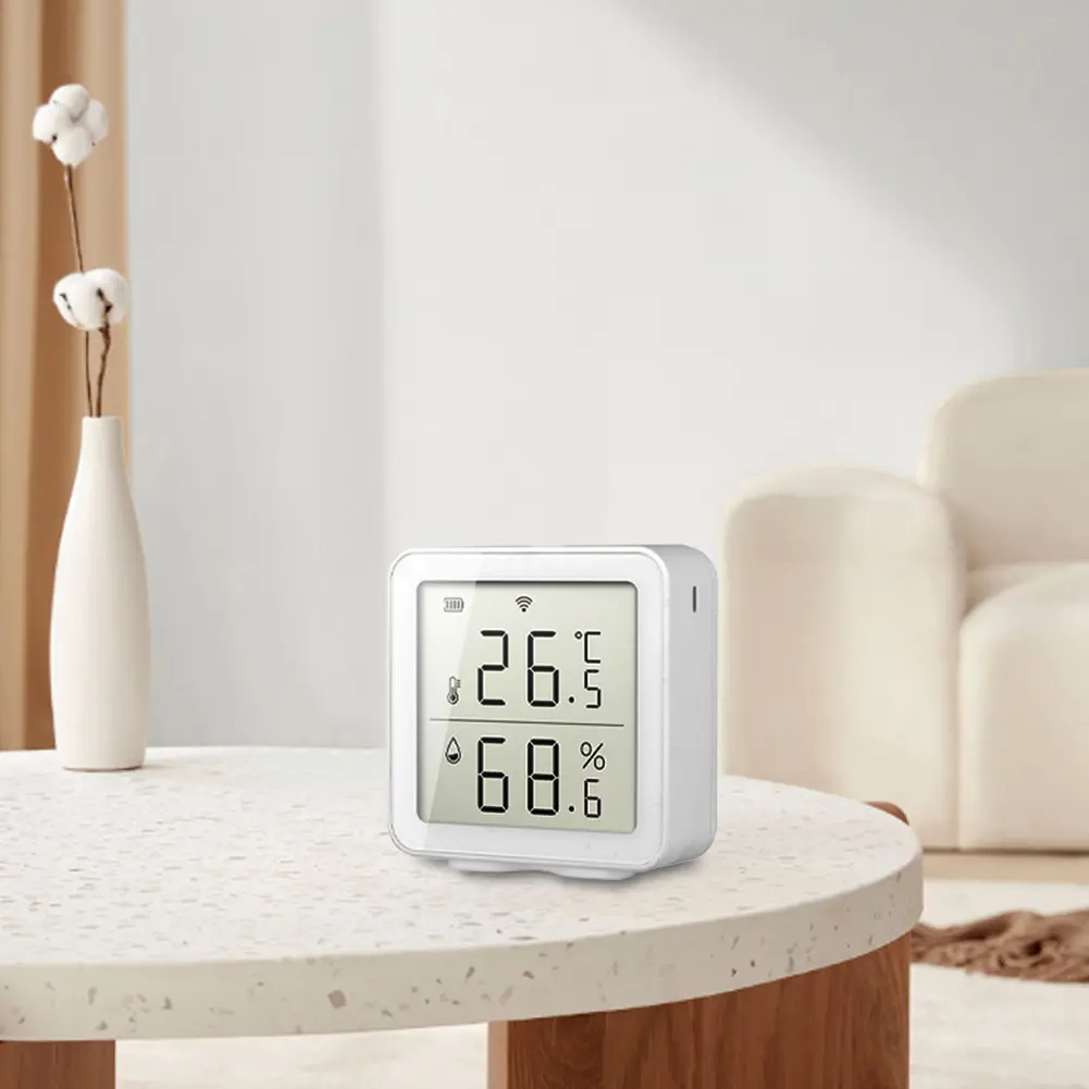 Smart WiFi Temperature Humidity Monitor Support Alexa Google Assistant Temperature Humidity Sensor for Home Greenhouse