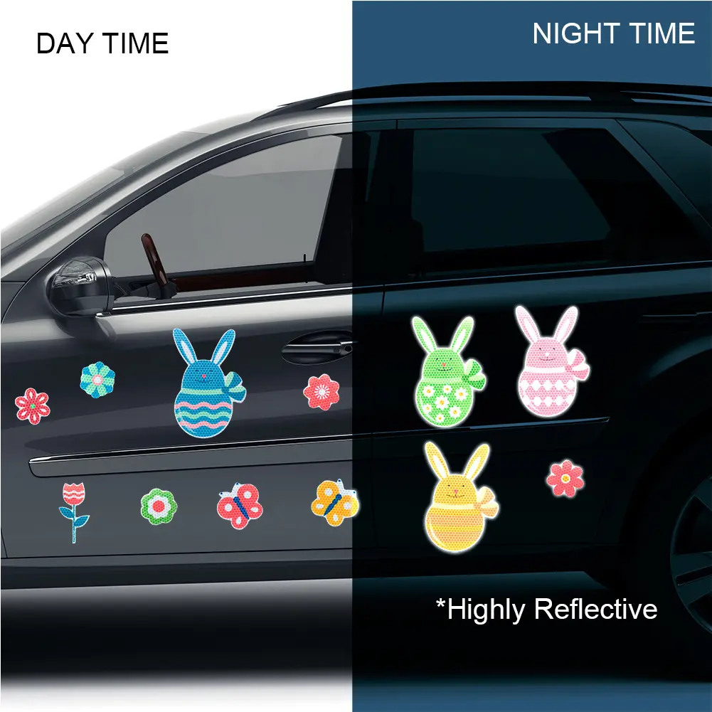 Fridge Stickers Creative Easter Bunny Egg Refrigerator Magnetic Stickers Cute Happy Easter Magnet for Festival Day Car Refrigera