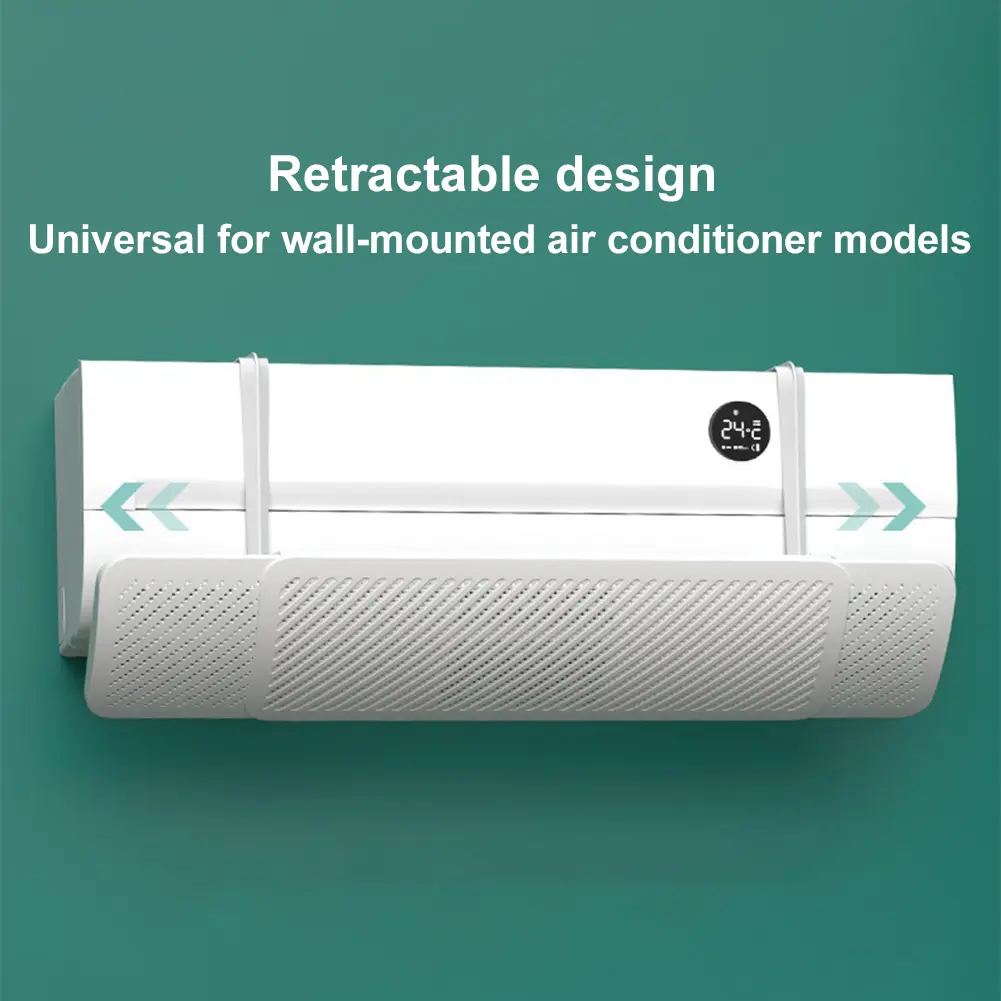 Anti-Direct Blowing Air Conditioner Wind Deflector Retractable Air Conditioning Baffle Hanging Conditioning Guide Cover for Home