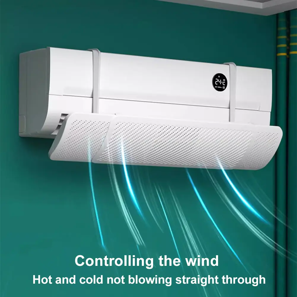 Anti-Direct Blowing Air Conditioner Wind Deflector Retractable Air Conditioning Baffle Hanging Conditioning Guide Cover for Home
