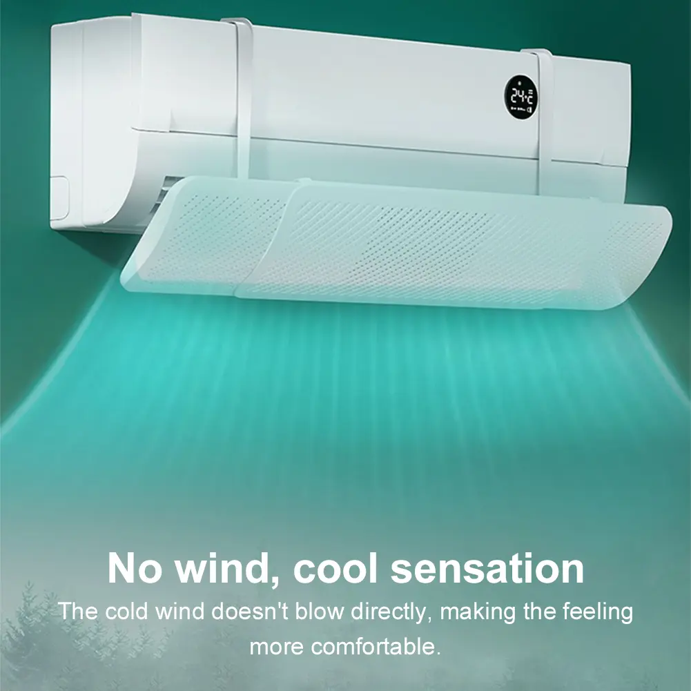 Anti-Direct Blowing Air Conditioner Wind Deflector Retractable Air Conditioning Baffle Hanging Conditioning Guide Cover for Home