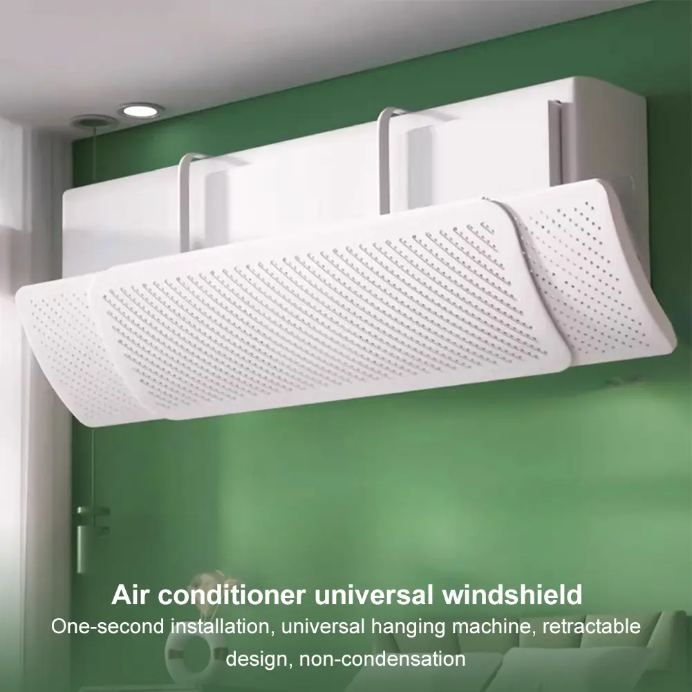 Anti-Direct Blowing Air Conditioner Wind Deflector Retractable Air Conditioning Baffle Hanging Conditioning Guide Cover for Home