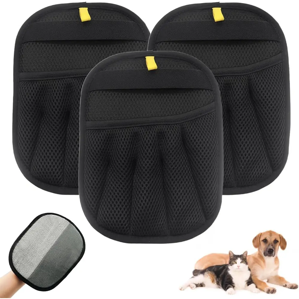 Hair Remover Brush Pet Hair Remover Gloves for Dog Cat Rabbit with Long/Short/Curly Hair