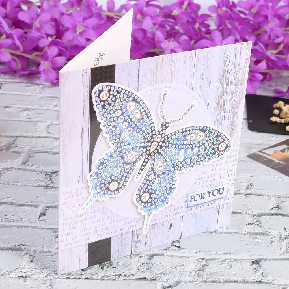12pcs Diamond Painting Christmas Postcards Christmas Embroidery Kit 5D DIY Partial Drill Card Art Craft for Birthday Festival