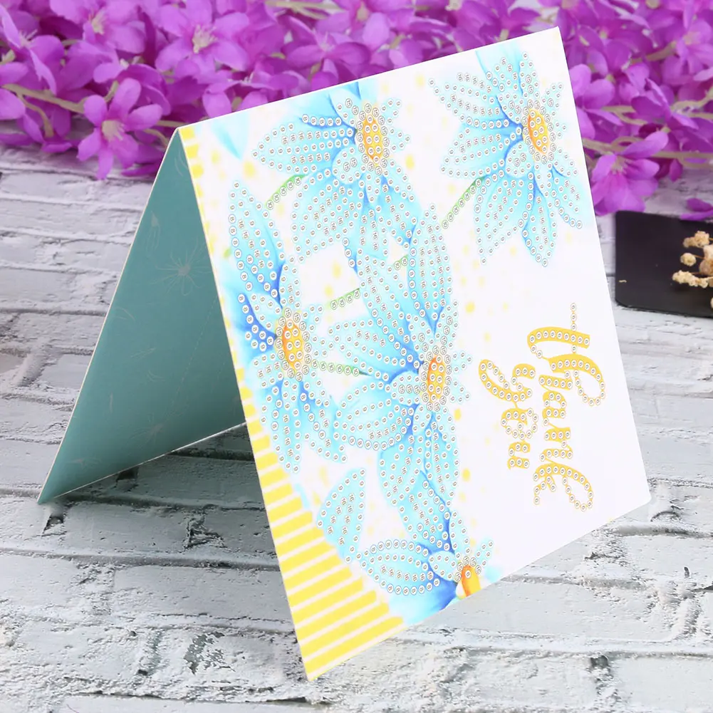 12pcs Diamond Painting Christmas Postcards Christmas Embroidery Kit 5D DIY Partial Drill Card Art Craft for Birthday Festival