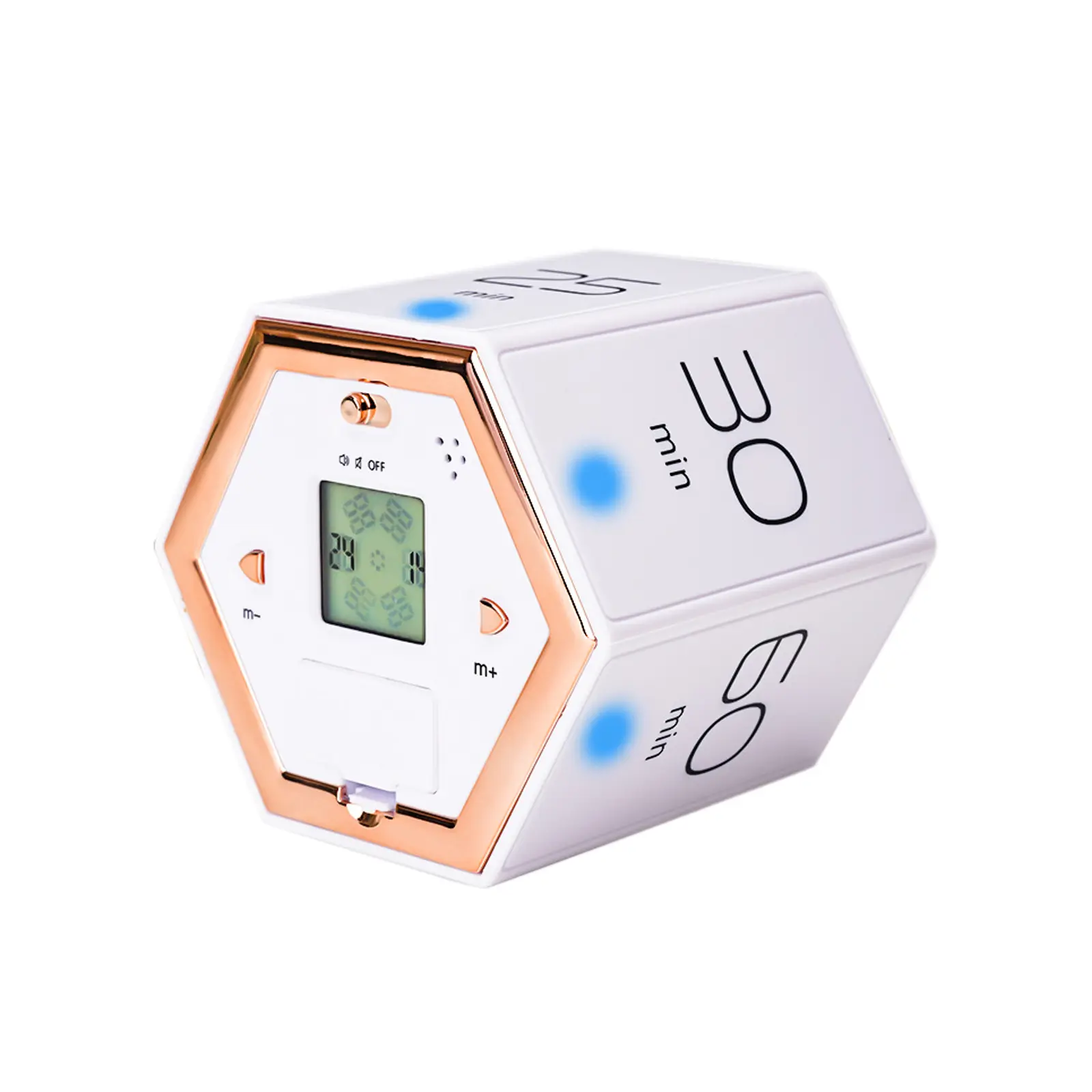 Creative Hexagon Flip Timer Mutable Countdown Reminder Count Down Up Kitchen Gadgets Supply for Classroom Kids Learning