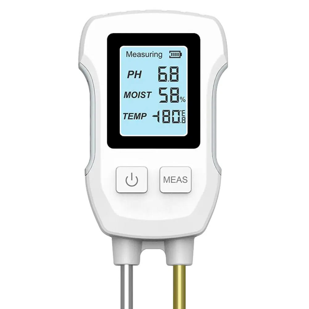 3 In1 Soil PH Tester LCD Screen Soil Moisture Meter Plant Temperature Environment Humidity Meter Indoor & Outdoor Plants Use