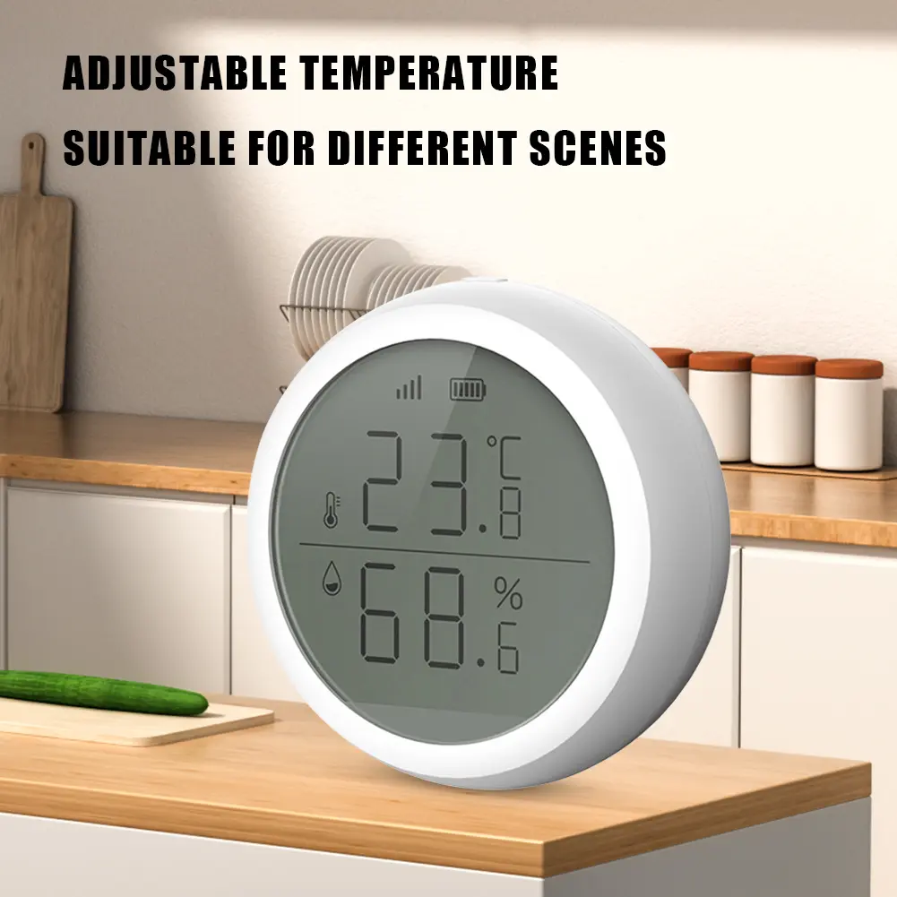 Tuya ZigBee Temperature and Humidity Detector DC3V Wireless Smart Hygrometer Multiple Temperature Modes Home Office Accessories