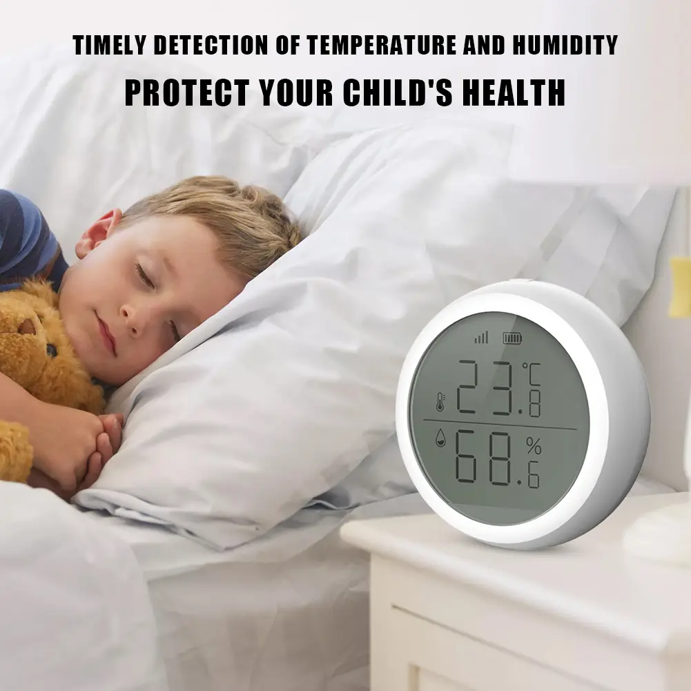 Tuya ZigBee Temperature and Humidity Detector DC3V Wireless Smart Hygrometer Multiple Temperature Modes Home Office Accessories