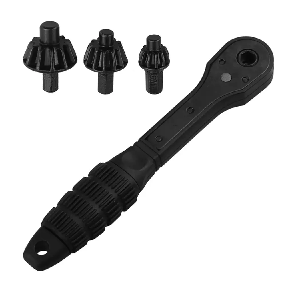 2-in-1 Drill Chuck Key Wrench Chuck Key Replacement Tool Ratchet Spanner Wrench Double Head Chuck Drill Key Wrench for Repair