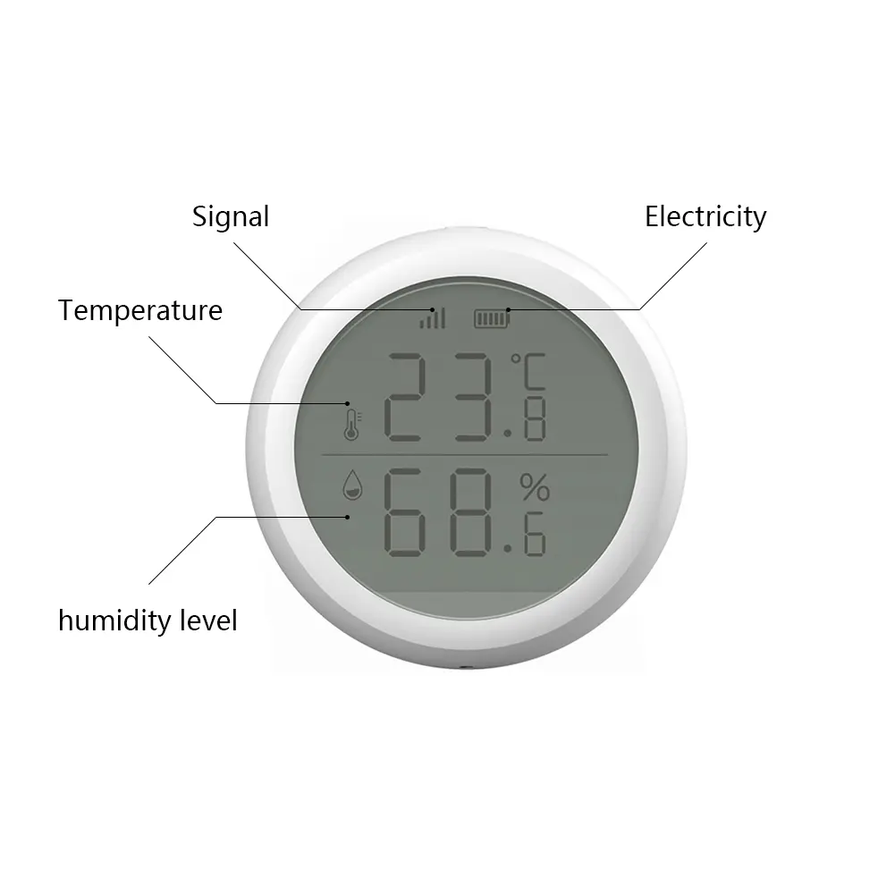 Tuya ZigBee Temperature and Humidity Detector DC3V Wireless Smart Hygrometer Multiple Temperature Modes Home Office Accessories