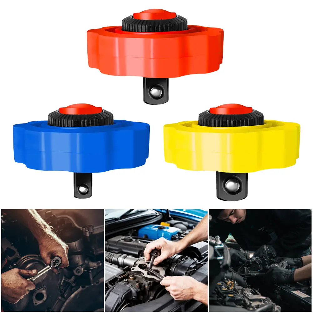 3 Pcs Mini Finger Ratchet 1/2'' 3/8'' 1/4'' Stubby Thumbwheel Ratchet Finger Reversible Ratchet Handle for Auto Repairing