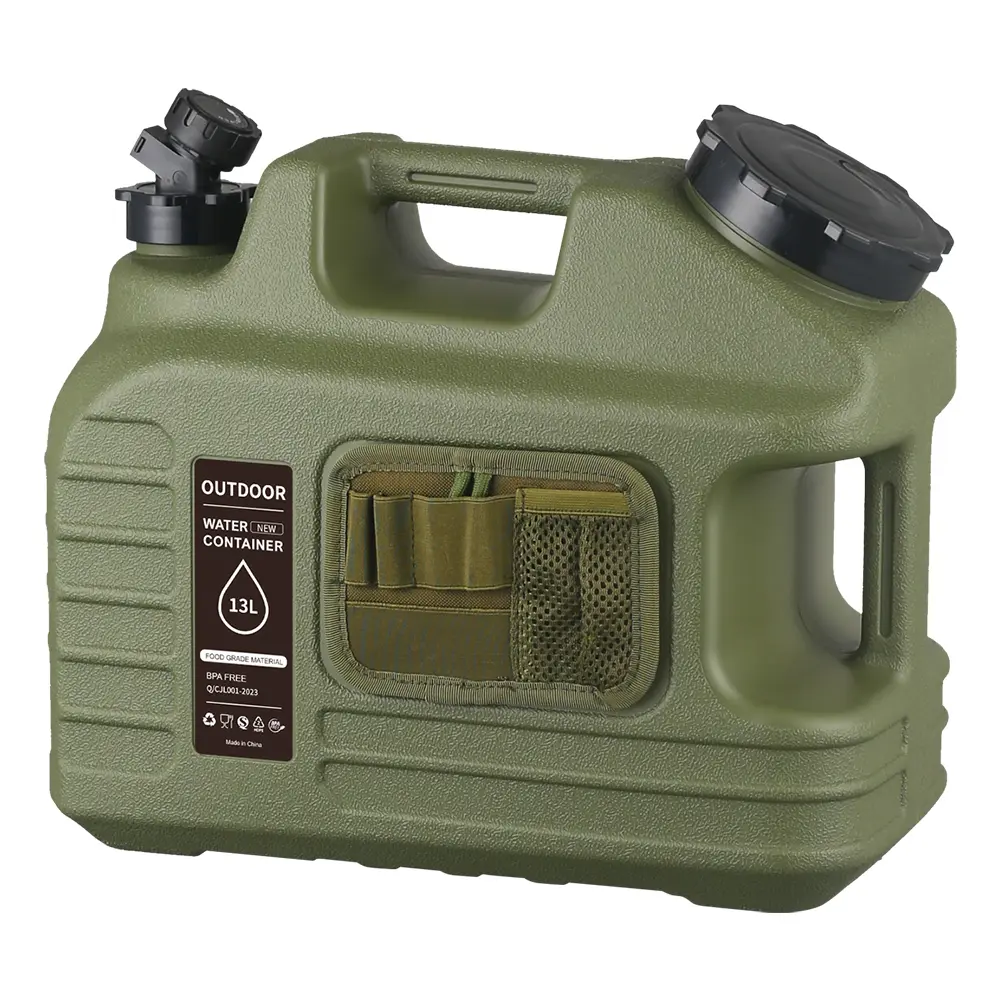 13L Water Storage Container with Spigot Water Dispenser Carrier Large Capacity Water Storage Tank for Vehicle Car Camping