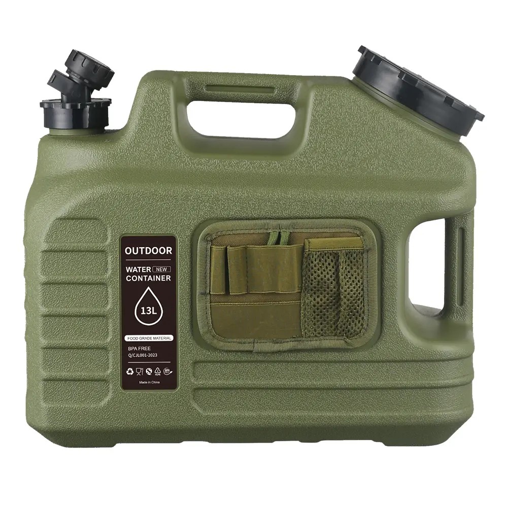 13L Water Storage Container with Spigot Water Dispenser Carrier Large Capacity Water Storage Tank for Vehicle Car Camping