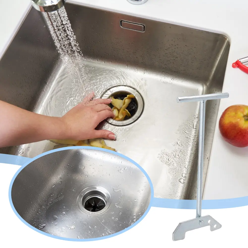 Garbage Disposer Unjamming Wrench Removes Clogging Above The Sink Plumber Sink Loosen Disposer for Waste King Moen InSinkErator