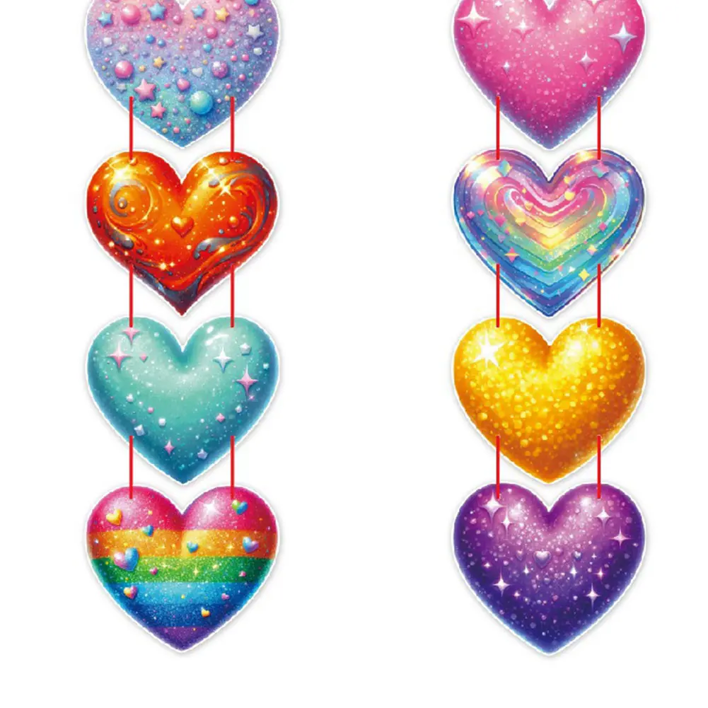 Hearts Valentine's Day Front Door Decoration Valentine's Day Porch Sign Hanging Decoration for Home Front Porch Wall