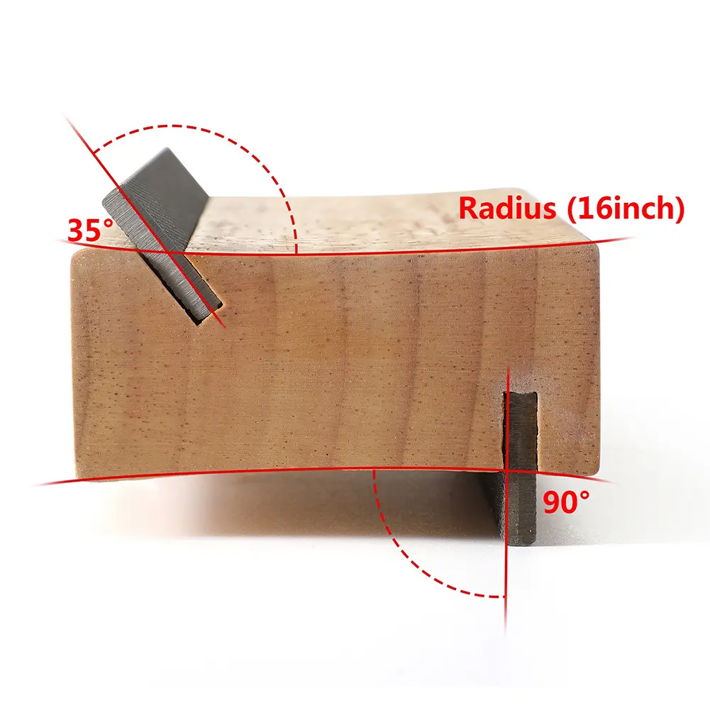 35/90 Degree Wooden Guitar Fret Crowning File Guitar Fret Crowning End Bevel File for Guitar Bass Fret End Dressing