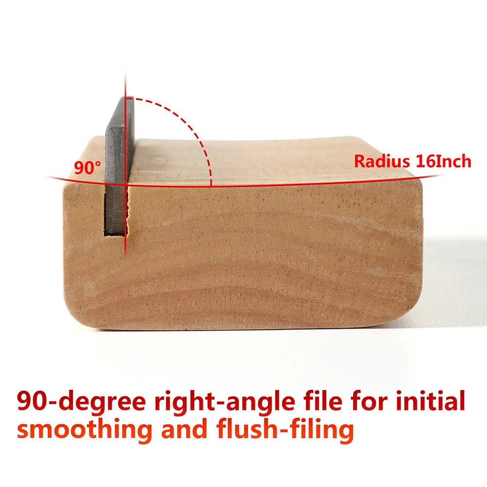 35/90 Degree Wooden Guitar Fret Crowning File Guitar Fret Crowning End Bevel File for Guitar Bass Fret End Dressing