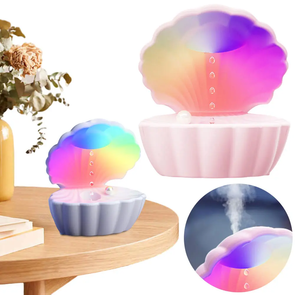 Shell Anti Gravity Humidifier Cool Mist Humidifier with BT Speaker and  Night Light Water Drop Humidifier for Bedroom Home Decor
