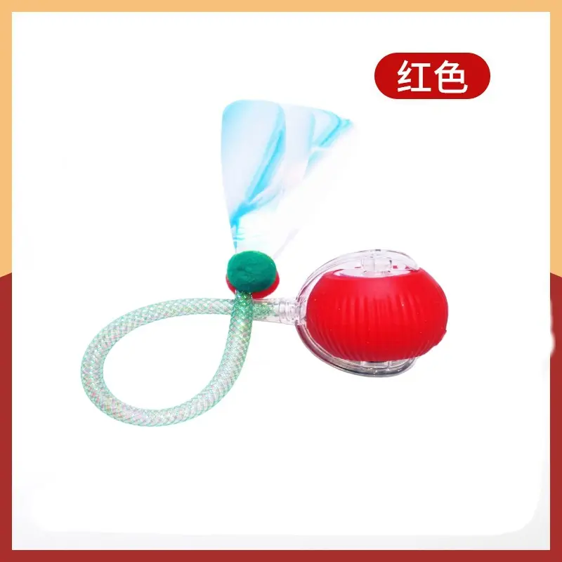Interactive Cat Toy Ball with Elastic Mesh Tail Automatic Pet Exercise Toy Motion Activated Electric Cat Toy for Indoor Cats