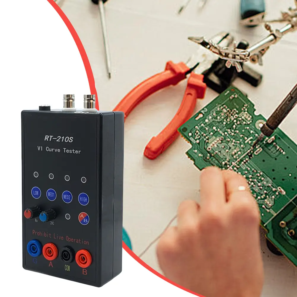 RT-210S VI Curve Tester Dual Channel Simultaneous Display Portable VI Curve Tester Circuit Board Test Device 4 Gear Frequency