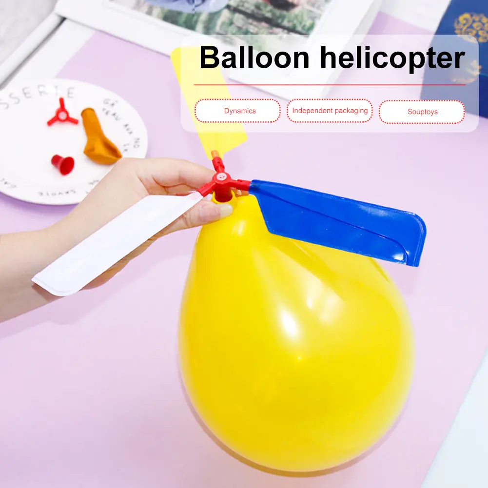 1 Set Outdoor Flying Balloon with Whistle Exercise Hands-on Ability Happy Flying Ball Balloon Aircraft for Easter Basket Fillers