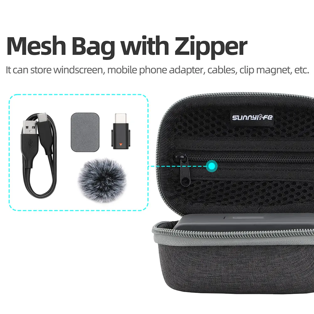 Outdoor Travel Storage Case Wireless Microphone Portable Protection Box Protective Case for DJI Mic Mini Wireless Microphone