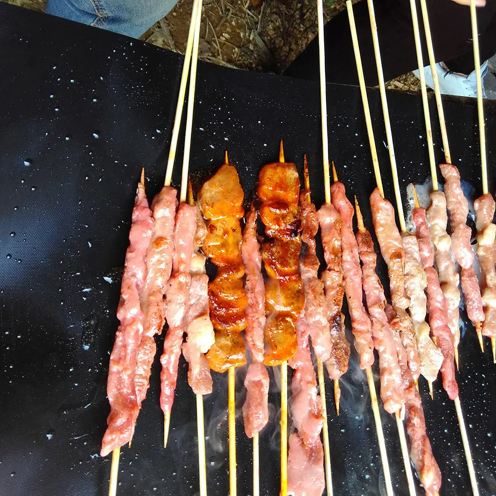 5-10pcs Reuse Non-stick BBQ Grill Mat Kitchen BBQ Tool Heat Resistant Outdoor Picnic Safe Oven Barbecue Baking Party Pad 40*50CM
