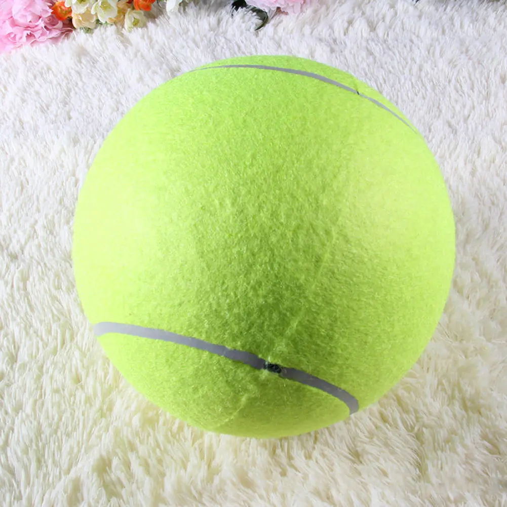 9.5 Inch Dog Tennis Ball Giant Pet Toys Big Inflatable Tennis Ball Dog Chewing Toy Giant Tennis Ball Pet Dog Interactive Toys