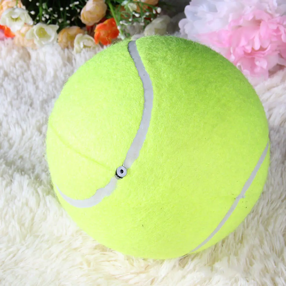 9.5 Inch Dog Tennis Ball Giant Pet Toys Big Inflatable Tennis Ball Dog Chewing Toy Giant Tennis Ball Pet Dog Interactive Toys