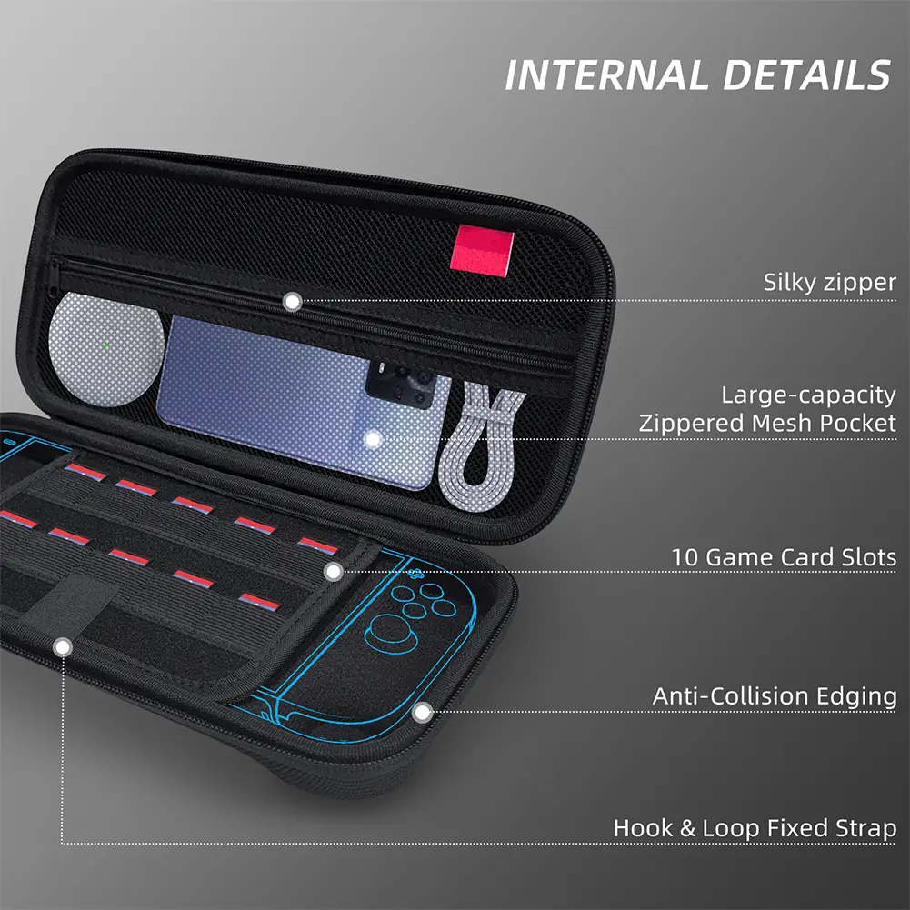 Travel Carrying Case Portable Carry Case Hard Shell Pouch for Switch 2 Console & Accessories