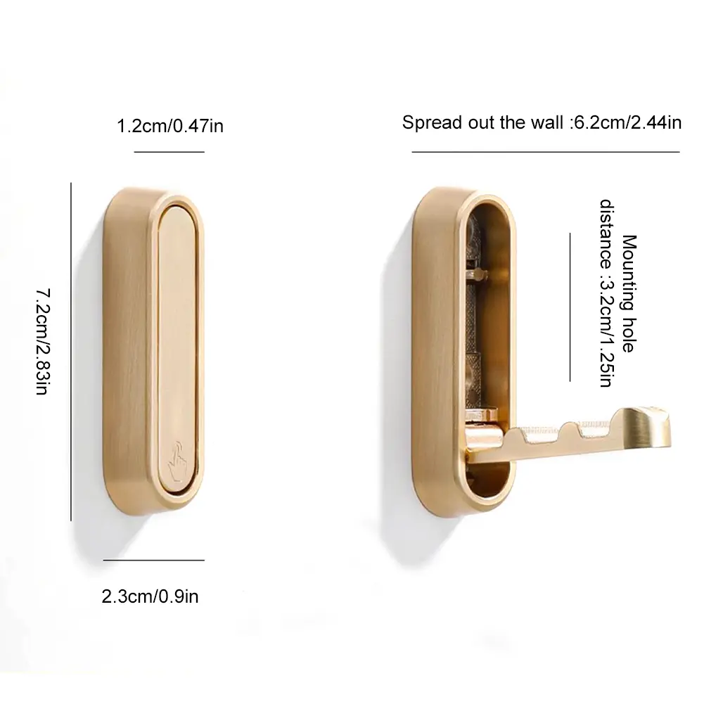4 Pcs Foldable Wall Hook Towel Hanger Zinc Alloy Door Clothes Coat Hat Bags Hanger Robe Hook Coat Rack for Home Kitchen Bathroom