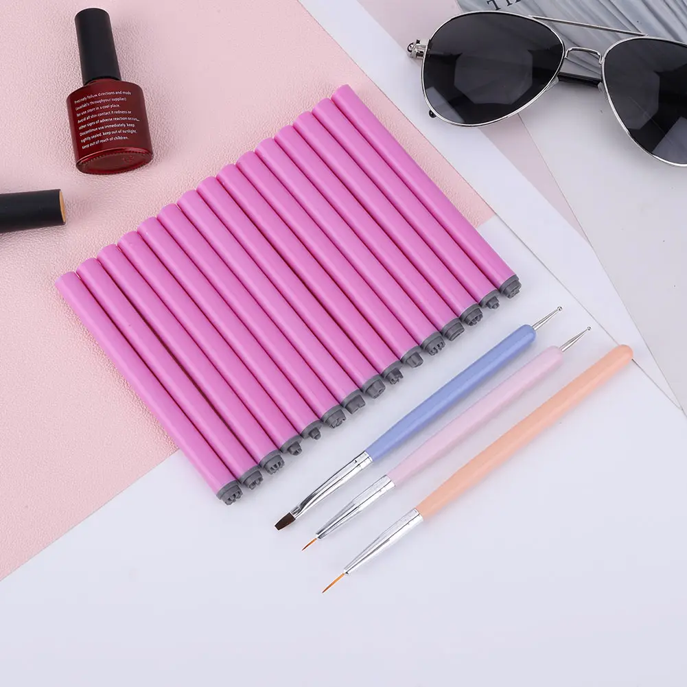 6/10/15PCS Nail Art Stamp Pen Set W/ 3 Nail Art Brushes Nail Graffiti Nail Art Dotting Tools Nail Stamp Pen DIY Nail Art Tools