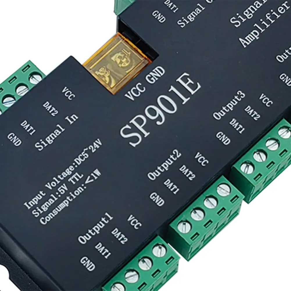 SP901E 24V 4CH Group Signal Amplifier for DMX512 LED Pixel Strip Magic Module