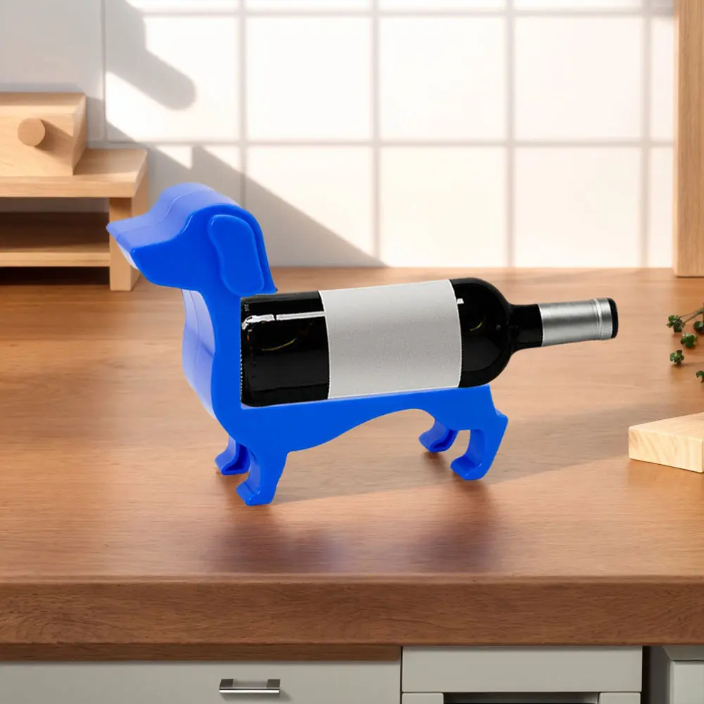 Dachshund Wine Bottle Holder Red Wine Organizer Rack Tabletop Decorative Wine Bottle Holder Gift for Dog Lovers