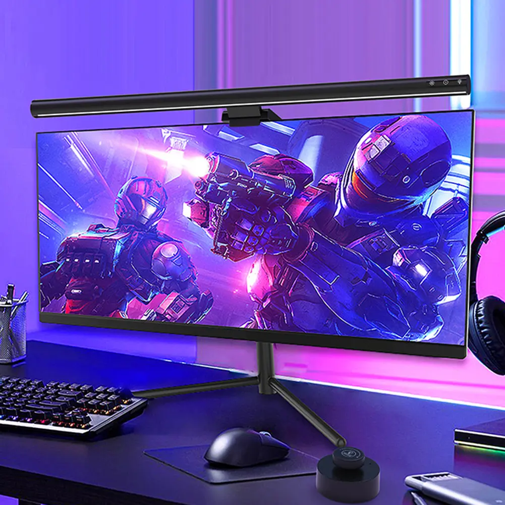 LED Computer Monitor Light Bar USB Powered Screen Light Bar Brightness/Color Temperature Adjustment Monitor Lamp for Office/Home