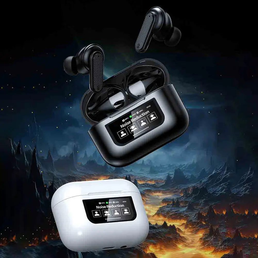 Wireless BT 5.4 Real Time Translator Earbuds Smart Touch Screen Housing 144 Languages Instant Translated Smart Voice Translator